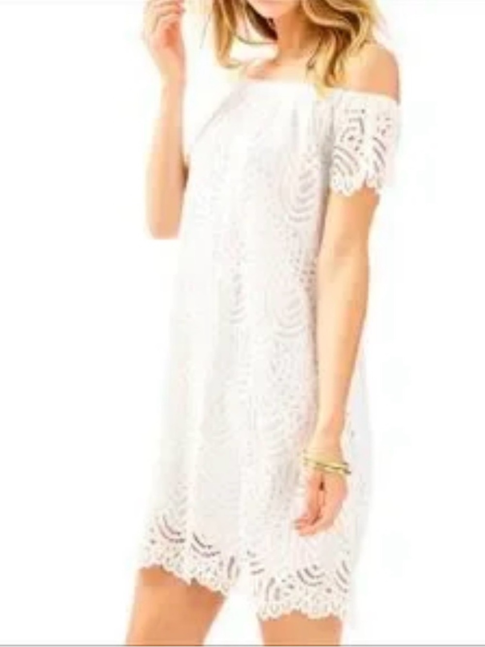 Lilly pulitzer marble off the shoulder dress size small